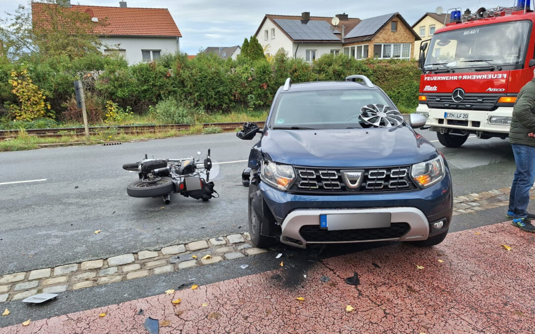 Beim Abbiegen Motorrad übersehen