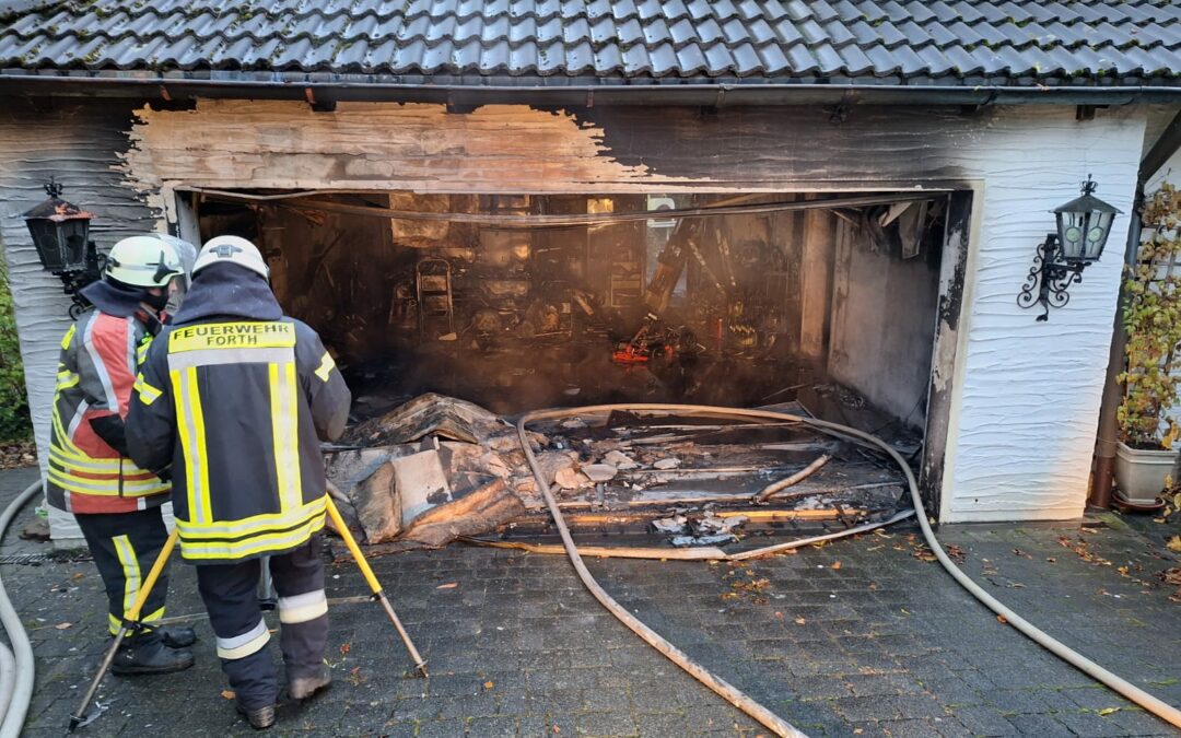 Garagenbrand in Pettensiedel