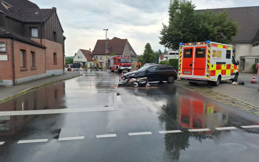 Verkehrsunfall mit Motorrad