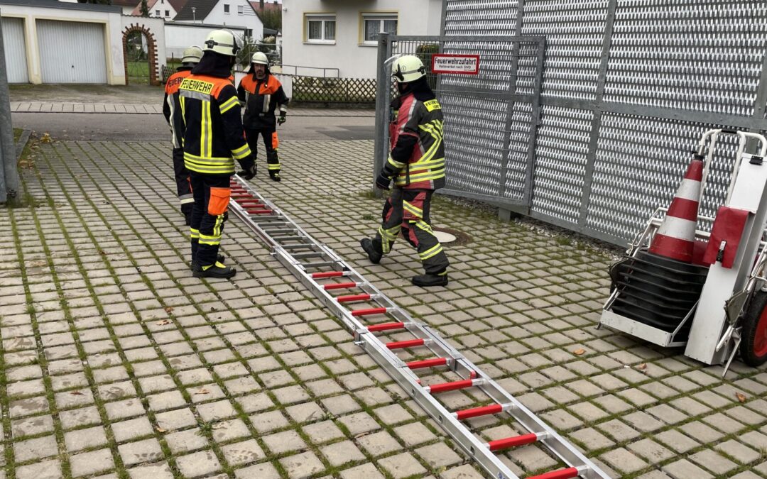 Gruppenübungen – tragbare Leitern und Sprungpolster